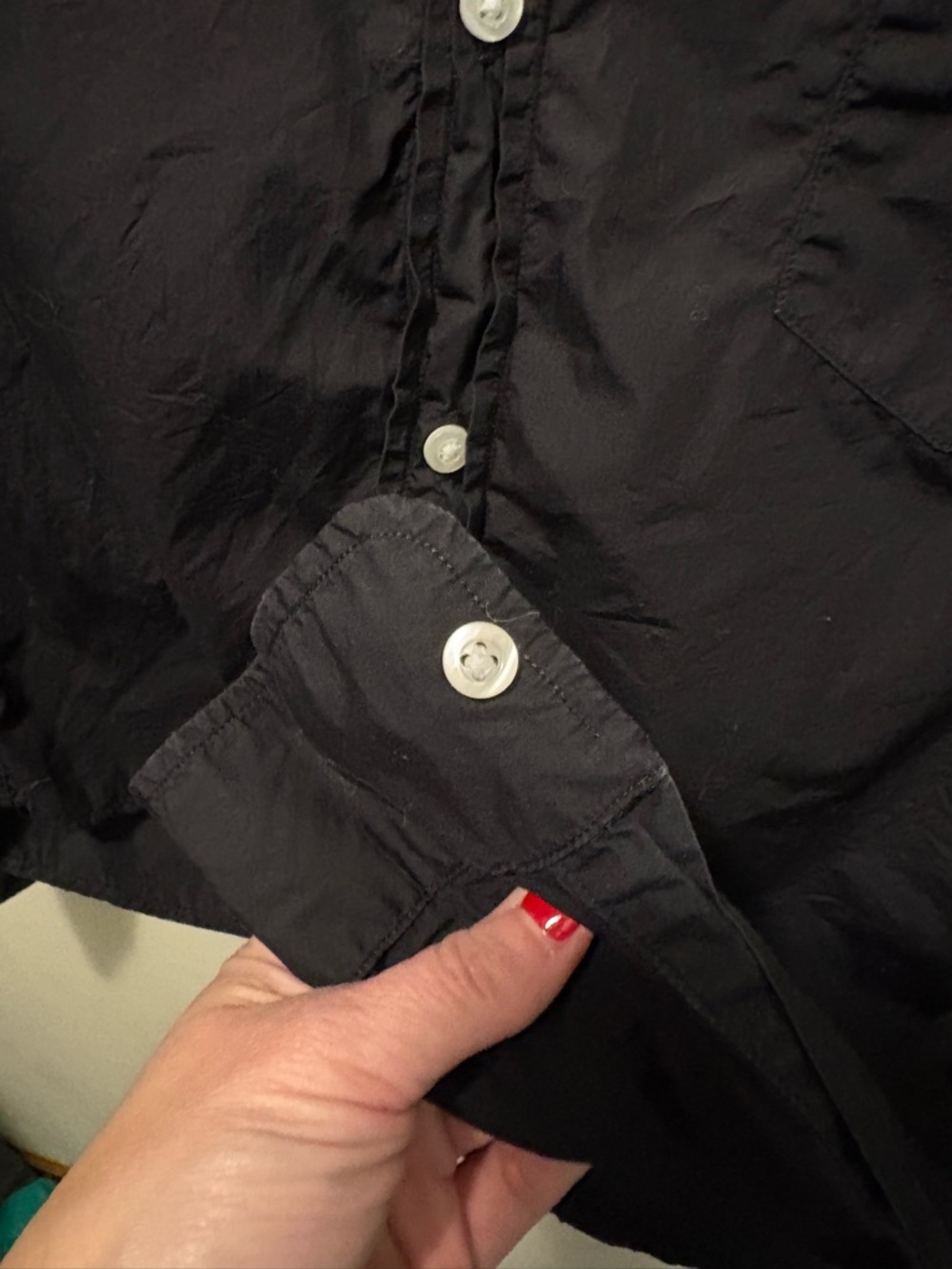 Frank & Eileen Barry black classic denim button down size XS - Picture 7 of 9